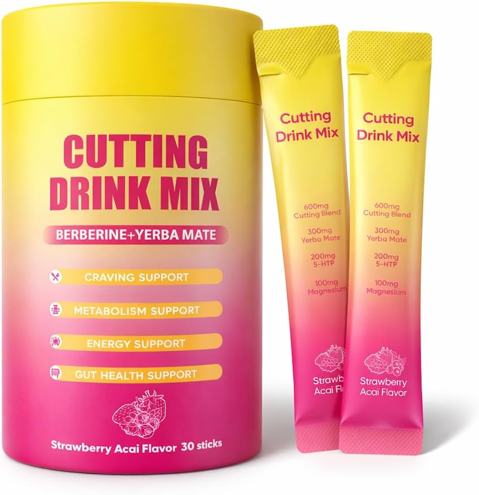Leefar Cutting Drink Mix –| Strawberry Açaí Flavor – 30 Servings